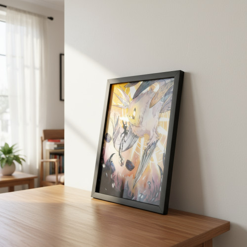 Quadro Decorativo A3 -Hollow Knight - Moldurado Premium - Modelo 002# - Moldurado - #