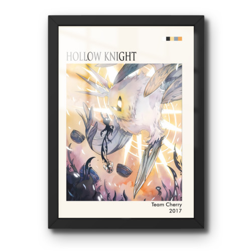 Quadro Decorativo A3 -Hollow Knight - Moldurado Premium - Modelo 008#-Moldurado-