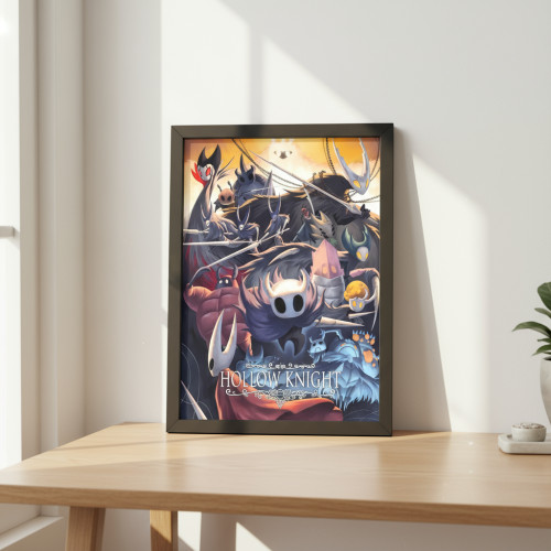 Quadro Decorativo A3 -Hollow Knight - Moldurado Premium - Modelo 010# - Moldurado - #