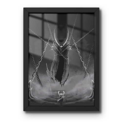 Quadro Decorativo A3 -Hollow Knight - Moldurado Premium-Moldurado-