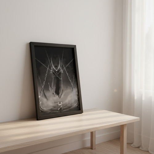Quadro Decorativo A3 -Hollow Knight - Moldurado Premium - Moldurado - #