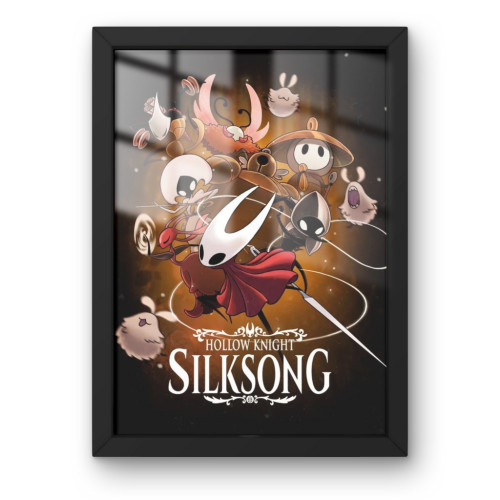 Quadro Decorativo A3 -Hollow Knight: Silksong - Moldurado Premium - Modelo 002#-Moldurado-