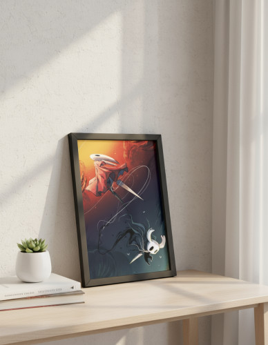 Quadro Decorativo A3 -Hollow Knight: Silksong - Moldurado Premium - Modelo 004# - Moldurado - #