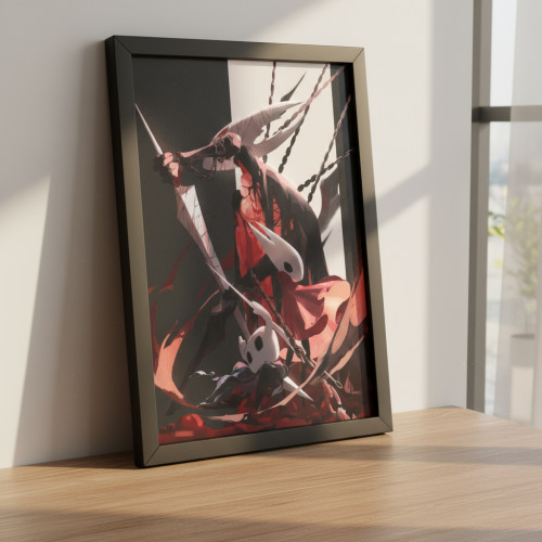Quadro Decorativo A3 -Hollow Knight: Silksong - Moldurado Premium - Modelo 007# - Moldurado - #