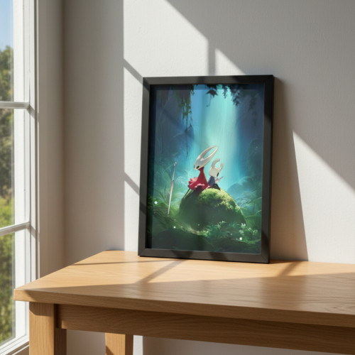 Quadro Decorativo A3 -Hollow Knight: Silksong - Moldurado Premium - Moldurado - #