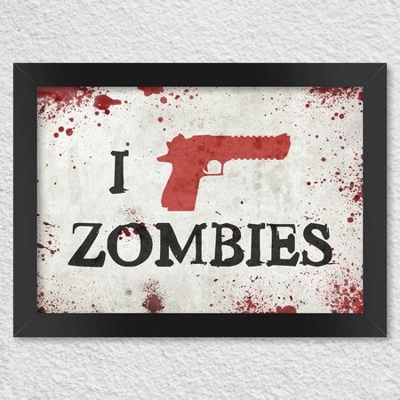 Quadro Kill Zombies Revolver-The Walking Dead-