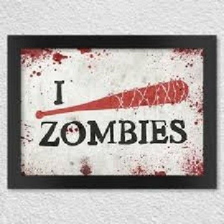 Quadro Kill Zombies Taco De Baseball-The Walking Dead-