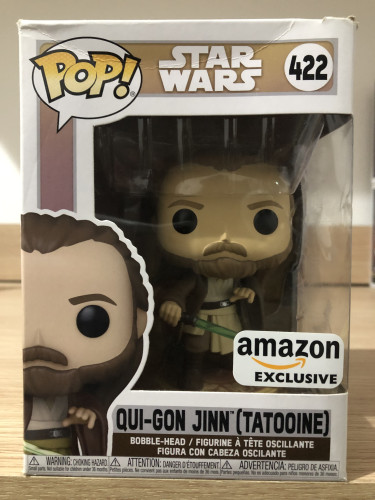Funko Pop Qui-gon Jinn Tatooine Quigon Amazon Exclusive Star Wars #422 - Produto Original
