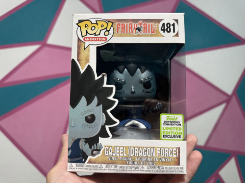Raro E Novo Funko Pop Gajeel Dragon Force Com Protetor-Fairy Tail-481
