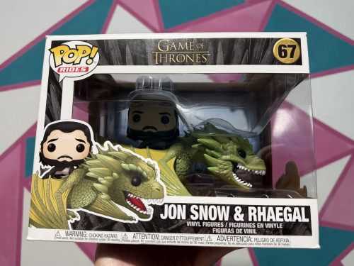 Raro E Novo Funko Pop Jon Snow And Rhaegal-Game Of Thrones-67