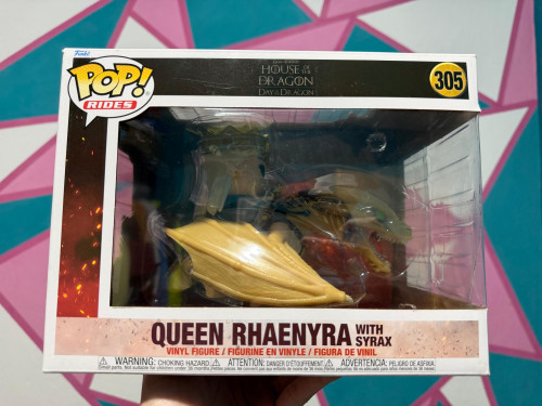 Raro E Novo Funko Pop Queen Rhaenyra With Syrax Com Protetor-House Of The Dragon-305