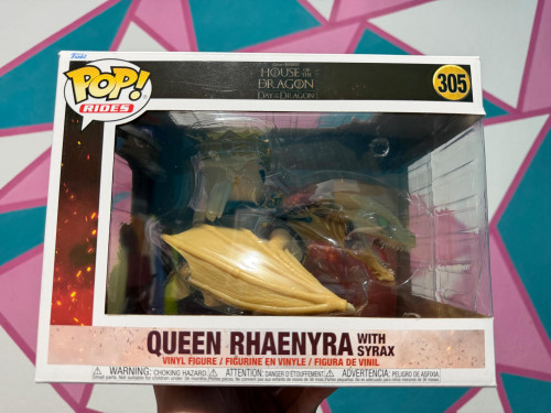 Raro Funko Pop Queen Rhaenyra With Syrax Novo House Of The Dragon House Of The Dragon #305 - Produto Original