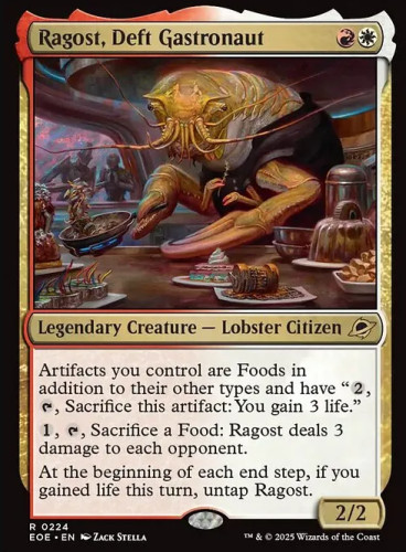 Ragost, Deft Gastronaut - DECK COMMANDER BOROS PRONTO PARA JOGAR , DIVERTIDO DE JOGAR, ARTEFATOS E COMIDA-Magic: The Gathering-
