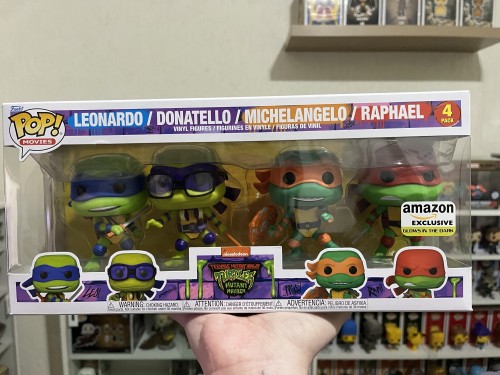 Funko Pop Leonardo/Donatello/Michelangelo/Raphael 4pack GLOW - Teenage Mutant Ninja Turtles: Mutant Mayhem - #4