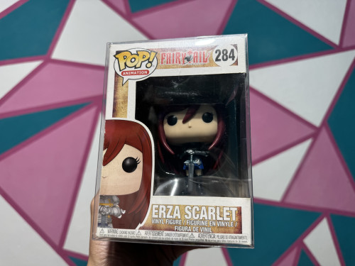 Raro E Novo Funko Pop Erza Scarlet Com Protetor Fairy Tail #284 - Produto Original