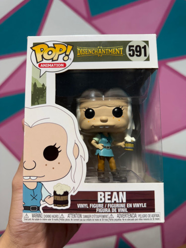 Raro E Novo Funko Pop Bean Com Protetor Desencanto #591 - Produto Original