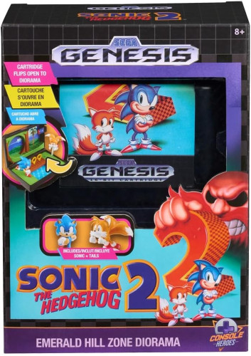 Action Figures Retro SEGA Genesis: Diorama Playset - Mini Sonic & Tails-Sonic The Hedgehog 2-