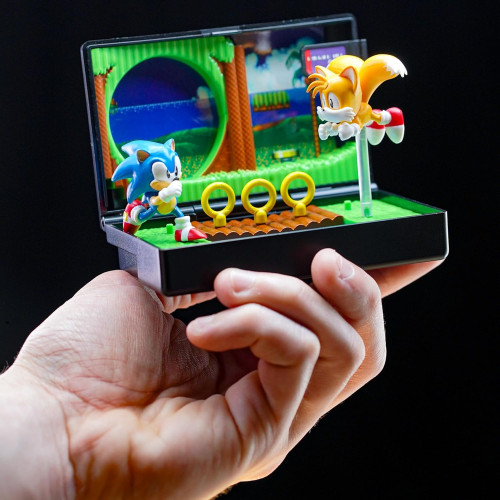 Action Figures Retro SEGA Genesis: Diorama Playset - Mini Sonic & Tails - Sonic The Hedgehog 2 - #