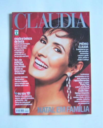 Revista Claudia - Dez. 2003 - Fátima Bernardes, Luisa Tomé Revista Claudia #12 - Produto Original