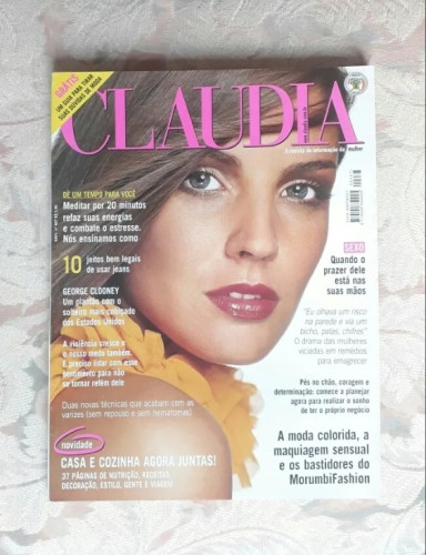 Revista Claudia - George Clooney, Marieta Severo, Palmeira Revista Claudia #467 - Produto Original