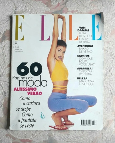 Revista Elle - Fev. 1995 - Van Damme, Fausto Fawcett Revista Elle #75 - Produto Original