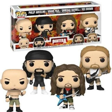Funko Pop - Rocks: Pantera - 4 pack Philip Anselmo/Vinnie Paul/Dimebag Darrell/Rex Brown-Pantera-1