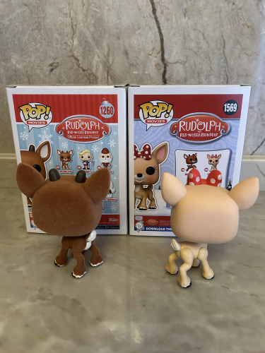 Funko Pop Rudolph  ( Flocado ) 1260 exclusivo com selo Special Edition   e Clarice 1569 - Rudolph The Red-Nosed Reindeer - #1260