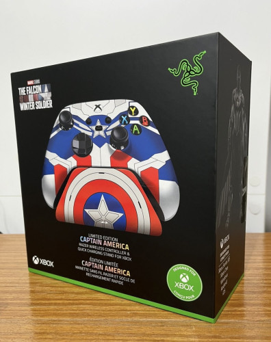 Controle Razer Xbox Séries X/s Capitão América Lacrado-Jogos - Xbox X/S/Pc-