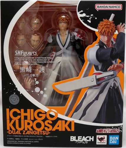Action Figures Sh Figuarts Ichigo Dual Zangetsu - Novo-Bleach-