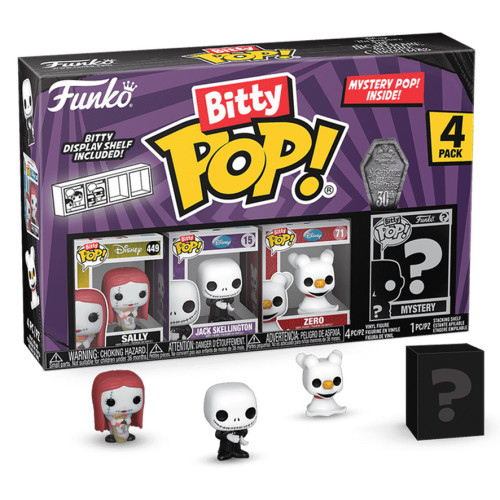 Sally Jack e Zero Pack4 Bitty Pop Disney O Estranho Mundo De Jack #73021 - Produto Original