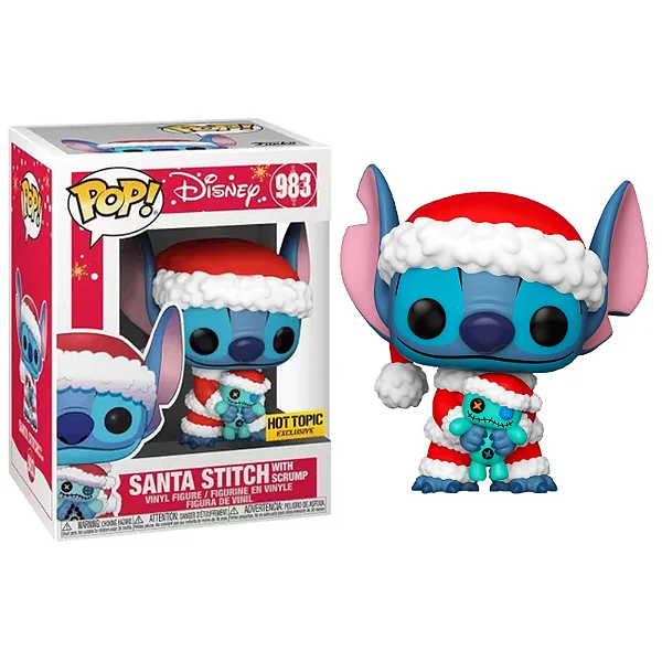 Santa Stitch with Scrump - Hot Topic Exclusive - Disney  #983