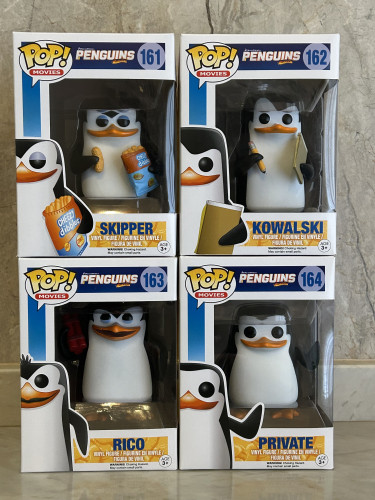 Set Pinguins de Madagascar - Skipper 161 - Kowalski 162 - Rico 163 - Private 164 - Penguins Of Madagascar #161 - Produto Original