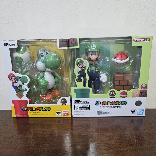 Sh figuarts Yoshi e  Luigi - Super Mario-Super Mario-