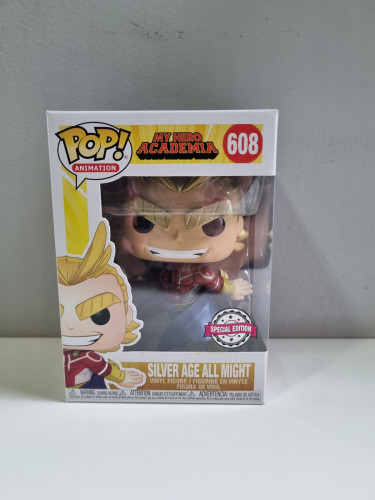 Funko Pop Silver Age All Might - Metallic - Metálico - Special Edition My Hero Academia #608 - Produto Original