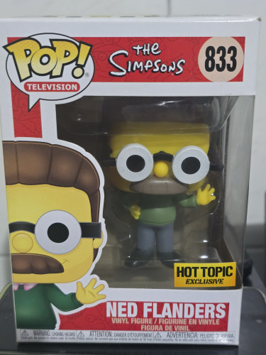 Simpsons - Ned Flanders Exclusivo hot topic #833 Funko Pop Hot Topic #833 - Produto Original