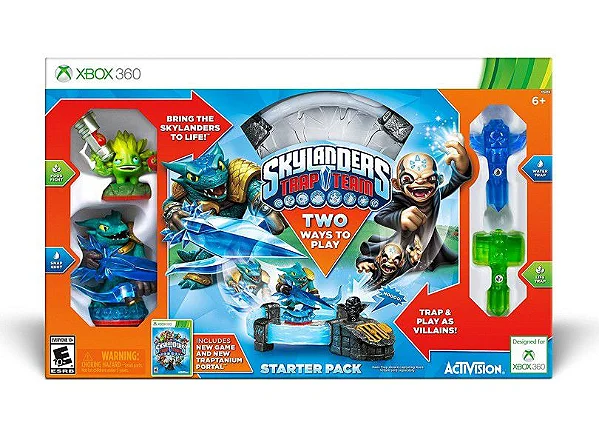 Skylanders Trap Team Starter Pack Xbox 360 Lacrado Jogo + Portal + Bonecos Xbox 360 # - Produto Original