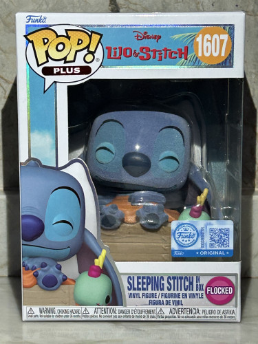 Sleeping Stitch In Box Flocked 1607 - Plus - Disney Lilo & Stitch #1607 - Produto Original