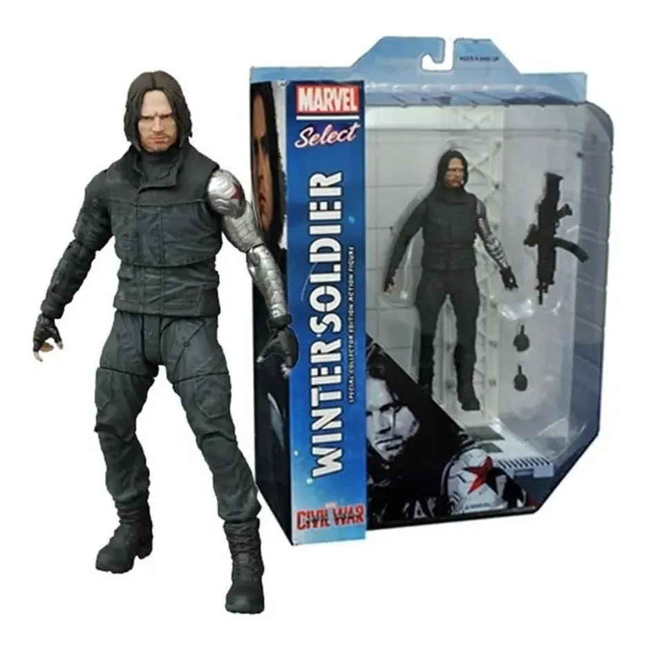 Action Figures Soldado Invernal - Guerra Civil - Marvel Select Novo Lacrado Marvel Studios # - Produto Original