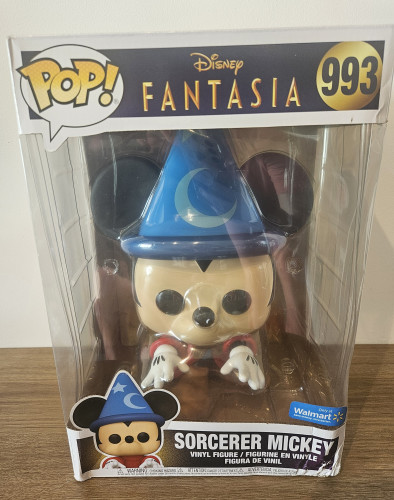 Funko Pop Sorcerer Mickey Fantasia Super Sized Walmart Exclusive10 Polegadas-Disney Fantasia 80th-993