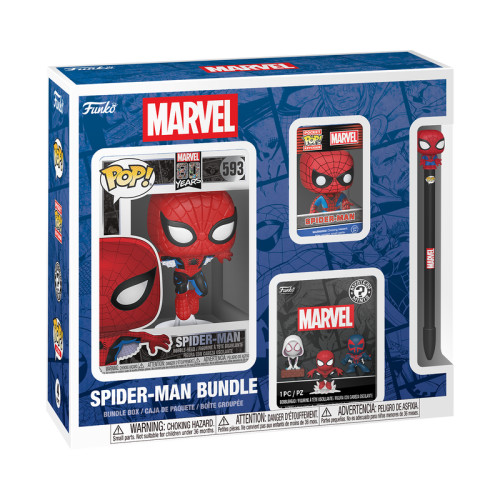 Funko Spider-man Bundle (Pop + Keychain + Pen + Mystery Mini)-Spider-man-0