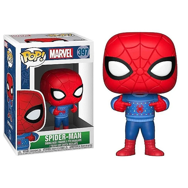 Funko Pop Spider Man Natalino SPIDER MAN #397 - Produto Original
