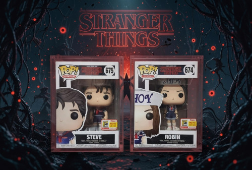 Funko Pop Steve & Robin Sdcc 2018 1800 Unidades Stranger Things #675 - Produto Original