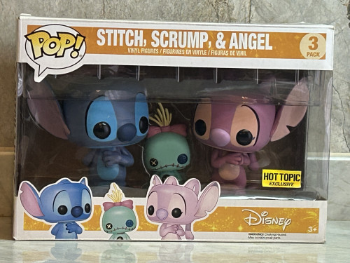 Funko Pop Stitch , Scrump , & Angel - Exclusivo Hot Topic --Disney Lilo & Stitch-002
