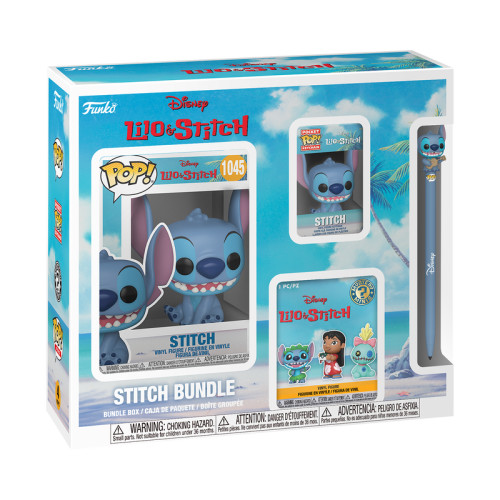 Funko Stitch Bundle (Pop + Keychain + Pen + Mystery Mini)-Disney Lilo & Stitch-0
