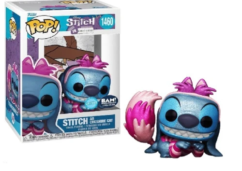 Funko Pop Stitch As Cheshire Cat #1460 - Exclusive Bam! - Glitter - Disney Stitch In Costume  #1460