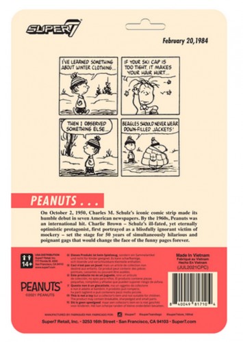 Super7 Peanuts Reaction Figure Puffy Coat Snoopy - Peanuts - #