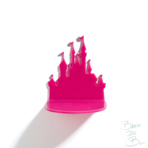 Suporte Parede Castelo Disney Para Funko Pop! - Rosa-Expositor-
