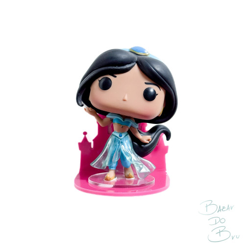 Suporte Parede Castelo Disney Para Funko Pop! - Rosa - Expositor - #