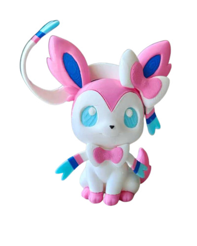 Action Figures Sylveon Chibi Pokémon - Impressão 3D-Pokemon-