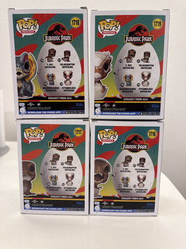 Funko Pop T.Rex - Velociraptor - Stygimoloch - Dilophosaurus - Jurassic Park - #1718